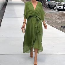 Load image into Gallery viewer, Stylish and Elegant V-neck Chiffon Dress