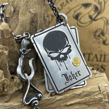 Load image into Gallery viewer, Spade Poker Skull Pendant Necklace