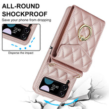 Load image into Gallery viewer, Embossed Leather Wallet Case for Samsung Galaxy Z Flip4 Flip3