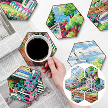 Load image into Gallery viewer, 7stk/sett koppunderlegg stabelbare DIY-koppmatter i honningkakeform