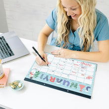 Load image into Gallery viewer, Doodle Typography Large Desk Calendar
