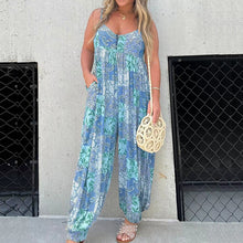 Load image into Gallery viewer, Patchwork Print Loose Jumpsuit