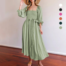 Load image into Gallery viewer, French Ruffled Lantern Sleeves Multi-wear Dress