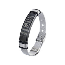 Load image into Gallery viewer, Stainless Steel Bible Verses Cross Bracelet