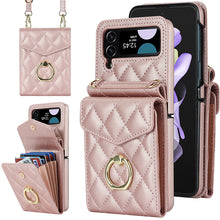 Load image into Gallery viewer, Embossed Leather Wallet Case for Samsung Galaxy Z Flip4 Flip3