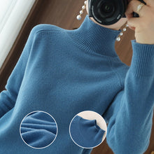Load image into Gallery viewer, Women's Solid Turtleneck Knit Sweater