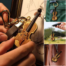 Load image into Gallery viewer, Crafted Leather Violin &amp; Cello Keychain
