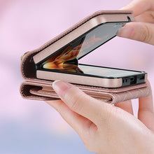 Load image into Gallery viewer, Embossed Leather Wallet Case for Samsung Galaxy Z Flip4 Flip3