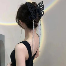 Load image into Gallery viewer, Butterfly Cutout Tassel Large Hair Clip