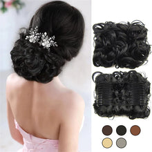 Load image into Gallery viewer, Short Messy Curly Dish Hair Bun Extension