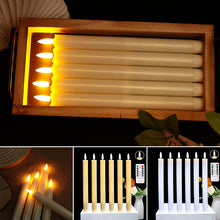 Load image into Gallery viewer, Drip Wax Flameless Taper Candles Flickering with 10-Key Remote