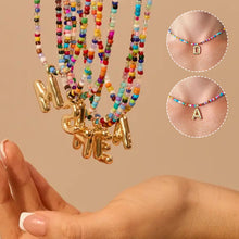 Load image into Gallery viewer, Letter Beaded Necklace