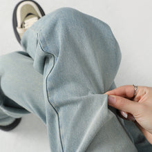 Load image into Gallery viewer, Lyocell høye jeans med vidde ben
