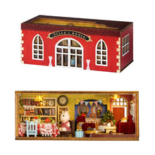 Load image into Gallery viewer, Mini Rabbit Town Wooden Doll House Kit with Furniture