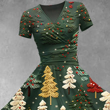 Load image into Gallery viewer, Women's Christmas Tree Print Design Maxi Dress