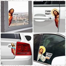 Load image into Gallery viewer, Jesus "I Saw That" Funny Sticker