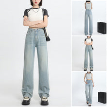 Load image into Gallery viewer, Lyocell høye jeans med vidde ben