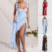 Load image into Gallery viewer, Pleated Bandeau Dress With Slit