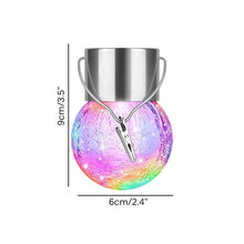 Load image into Gallery viewer, Multicolor Crackle Glass Hanging Solar Lights