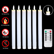 Load image into Gallery viewer, Drip Wax Flameless Taper Candles Flickering with 10-Key Remote