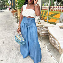 Load image into Gallery viewer, Wide-leg High-waisted Jeans