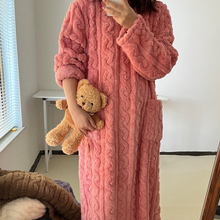 Load image into Gallery viewer, Winter Coral Velvet Home Clothes