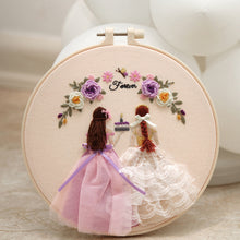 Load image into Gallery viewer, Handmade DIY Embroidery Love Friendship Wall Art