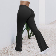 Load image into Gallery viewer, Women's High Waist Ruched Flared Sports Leggings