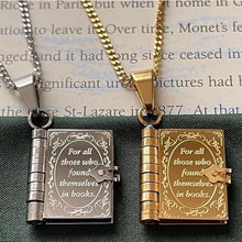 Load image into Gallery viewer, Openable Book Necklace