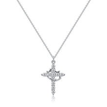Load image into Gallery viewer, Crown &amp; Cross Pendant Choker Necklace