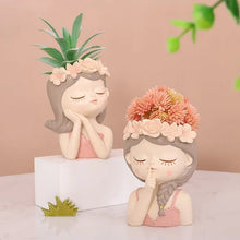 Load image into Gallery viewer, Handmade Sweet Girl Planter Pot