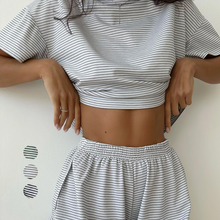 Load image into Gallery viewer, Two-Piece Set Women's Striped Pyjama Set