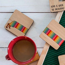 Load image into Gallery viewer, Dachshund Wood Coaster Set
