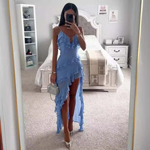 Load image into Gallery viewer, Sexy halter solid color dress gown