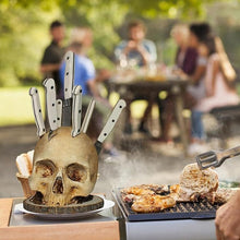 Load image into Gallery viewer, Gothic Skull Knife Holder