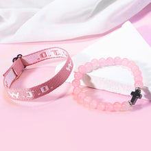 Load image into Gallery viewer, WWJD Cross Beaded Bracelet Set