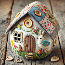 Load image into Gallery viewer, Patchwork filt egghus DIY Kit