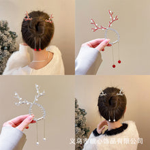 Load image into Gallery viewer, Rhinestone Tassel Ponytail Hair Claw