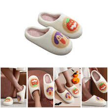 Load image into Gallery viewer, Halloween Cartoon Pattern Plush Slippers