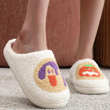 Load image into Gallery viewer, Halloween Cartoon Pattern Plush Slippers