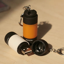 Load image into Gallery viewer, USB oppladbar mini nøkkelring lys