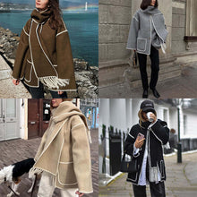 Load image into Gallery viewer, Hepburn Style Woolen Cape Coat