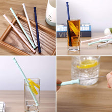 Load image into Gallery viewer, Silicone Straw Drinking Reusable，4PCS