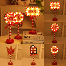 Load image into Gallery viewer, Christmas Street Sign Decoration Lights