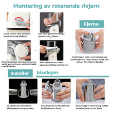 Load image into Gallery viewer, 5 i 1 roterende ostehøvelkvern