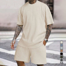 Load image into Gallery viewer, Men's Solid Textured Shorts Set