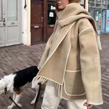Load image into Gallery viewer, Hepburn Style Woolen Cape Coat