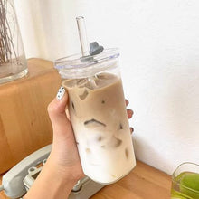 Load image into Gallery viewer, Square Drinking Cup with Lid &amp; Straw
