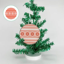 Load image into Gallery viewer, Round Christmas tree hanging sign with patterns