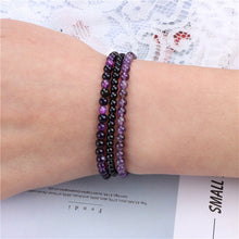 Load image into Gallery viewer, Amethyst Stress Relief Beaded Bracelet